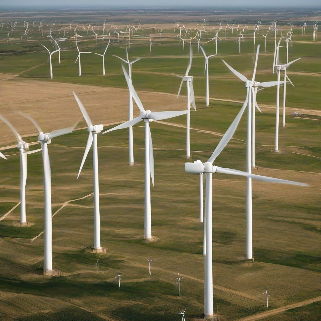 Wind Turbines in Texas Field